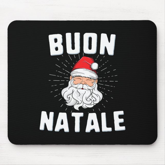 Alfombrilla De Ratón Buon natale christmasitaly santa babbo italiano (Frente)