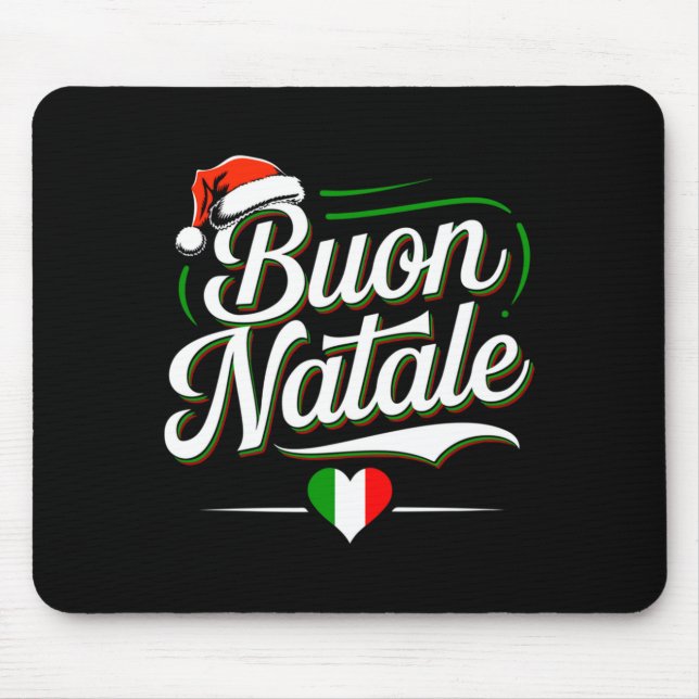 Alfombrilla De Ratón Buon Natale Italian Family Christmas Italy Pride H (Frente)