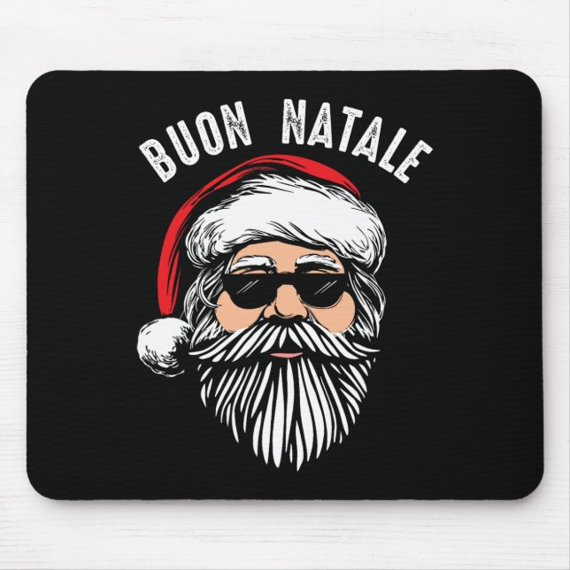 Alfombrilla De Ratón Buon natale italiano santa claus babbo christa div (Frente)