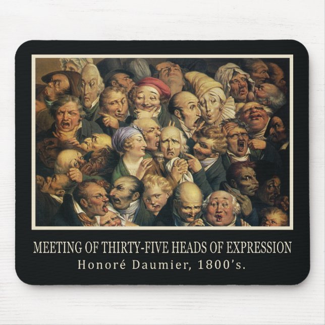 Alfombrilla De Ratón Bupad de expresiones de Daumier (Frente)