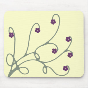 Alfombrilla De Ratón Buque floral Vino Swirl mousepad