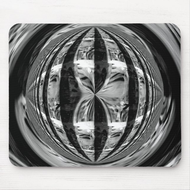 Alfombrilla De Ratón Buque orb cromado negro (horizontal) (Frente)