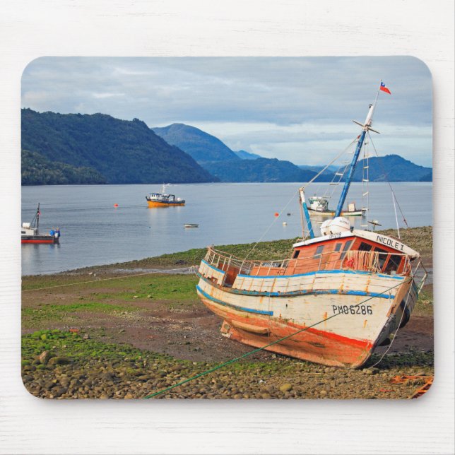 Alfombrilla De Ratón Buques pesqueros, Hornopiren, Chile (Frente)