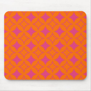 Alfombrilla De Ratón Buques rosa y naranja