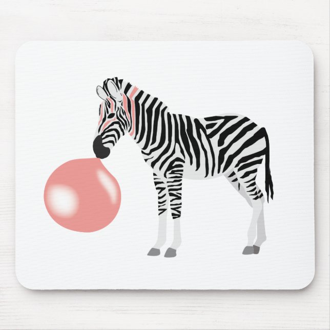 Alfombrilla De Ratón Burbuja Gum Zebra (Frente)