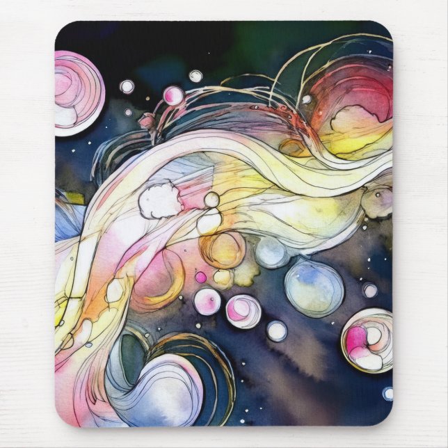 Alfombrilla De Ratón Burbujas abstractas (Frente)