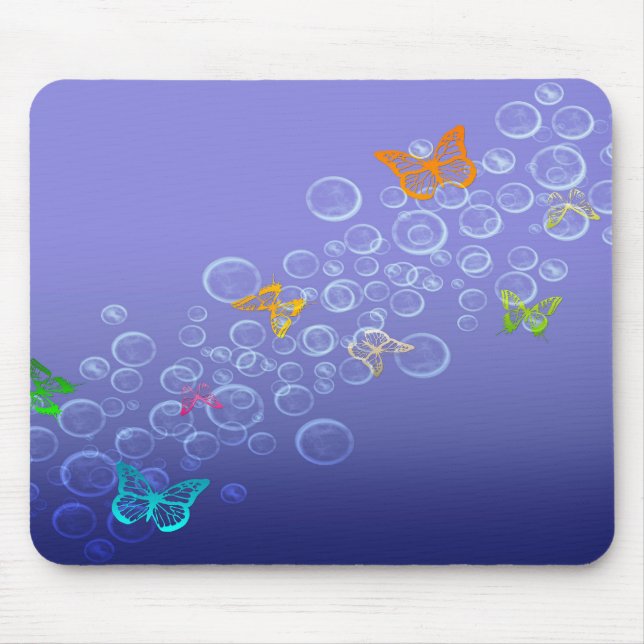 Alfombrilla De Ratón Burbujean las mariposas de n (Frente)