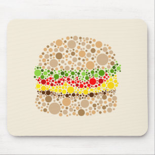 Alfombrilla De Ratón Burger In Dots