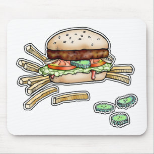 Alfombrilla De Ratón BURGER y FRIES MOUSEPAD