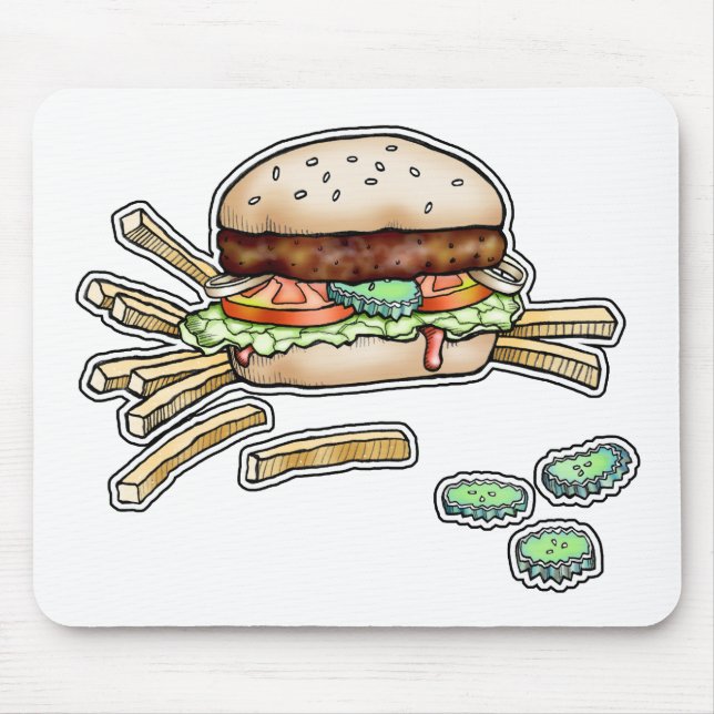 Alfombrilla De Ratón BURGER y FRIES MOUSEPAD (Frente)