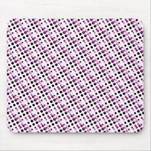 Alfombrilla De Ratón Burgundy Retro Bubbles Mousepad