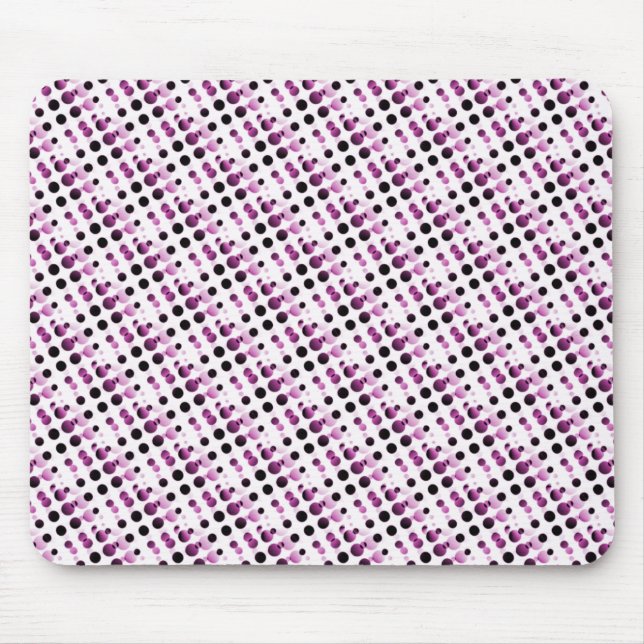 Alfombrilla De Ratón Burgundy Retro Bubbles Mousepad (Frente)