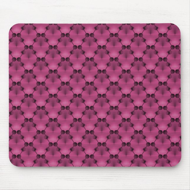 Alfombrilla De Ratón Burgundy Retro Funk Circles Mousepad (Frente)