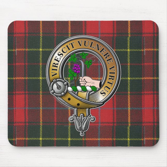 Alfombrilla De Ratón Burnett Tartan & Badge (Frente)