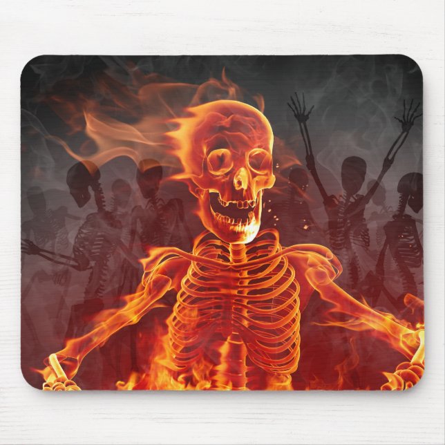 Alfombrilla De Ratón Burning Skeleton (Frente)
