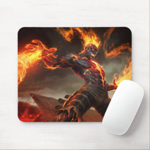 Alfombrilla De Ratón Burning Vengeance Gaming Mousepad   Tema llamativo