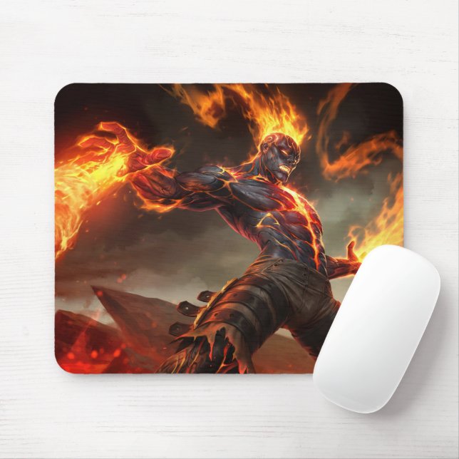 Alfombrilla De Ratón Burning Vengeance Gaming Mousepad | Tema llamativo (Con ratón)