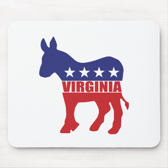 Alfombrilla De Ratón Burro de Virginia Demócrata (Frente)