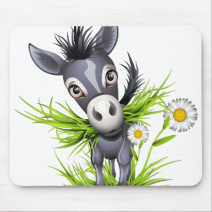 Alfombrilla De Ratón Burro gris mocoso