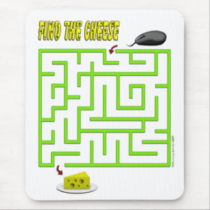 Alfombrilla De Ratón Buscar el estándar de Maze del ratón queso