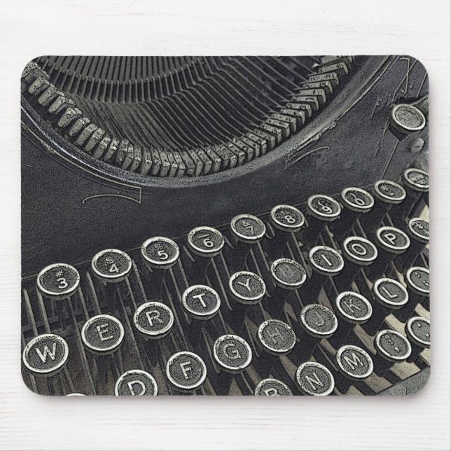 Alfombrilla De Ratón Busepad de máquina de escribir de época (Frente)