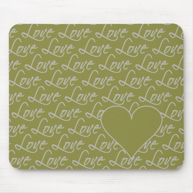 Alfombrilla De Ratón Busepad de texto de amor, personalizar (Frente)