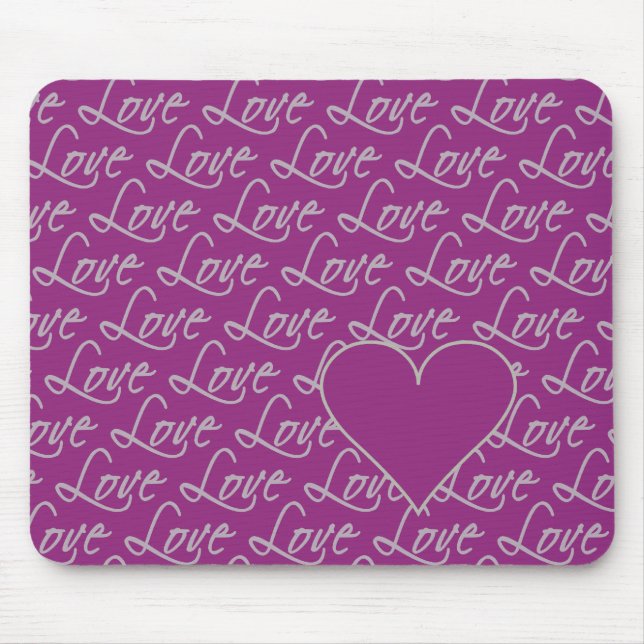 Alfombrilla De Ratón Busepad de texto de amor, personalizar (Frente)