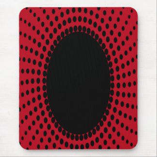 Alfombrilla De Ratón Busepad moderno, negro, rojo, abstracto, puntos