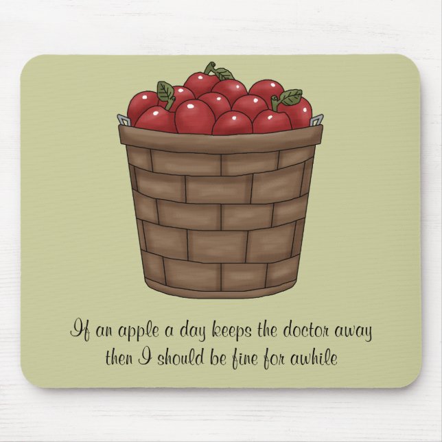 Alfombrilla De Ratón Bushel de manzanas Mousepad (Frente)