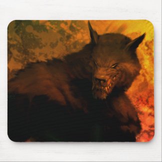 Alfombrilla De Ratón Busto del hombre lobo