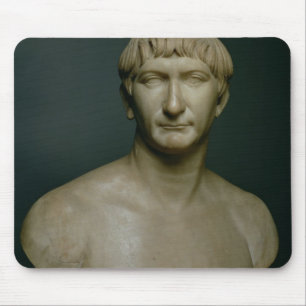 Alfombrilla De Ratón Busto del retrato del emperador Trajan (53-117