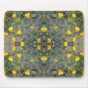 Alfombrilla De Ratón Butter Yellow California Poppy Pattern Mouse Pad