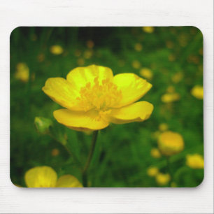 Alfombrilla De Ratón Buttercup Mousepad Yellow Flower Computer Mousepad