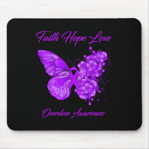 Alfombrilla De Ratón Butterfly Faith Hope Love Excesiva Conciencia