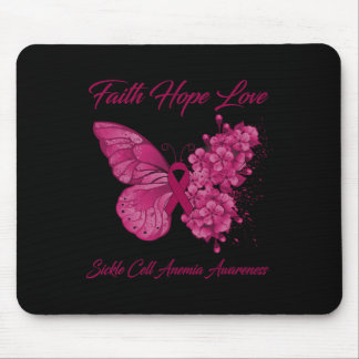 Alfombrilla De Ratón Butterfly Faith Hope Love Sickle Cell Anemia Aware