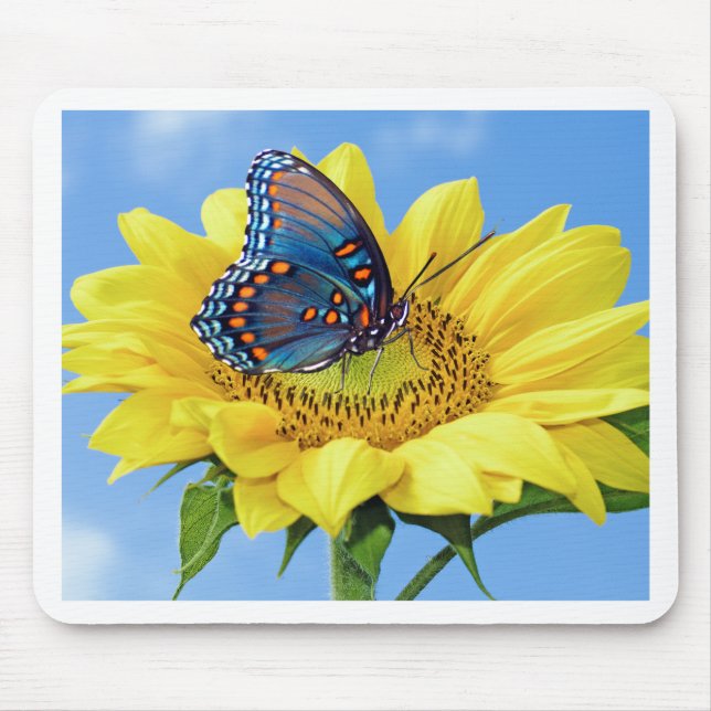 Alfombrilla De Ratón butterfly_flower_mousepad (Frente)