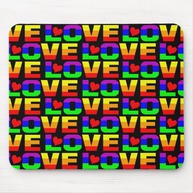 Alfombrilla De Ratón Buzón de amor arcoiris (Frente)