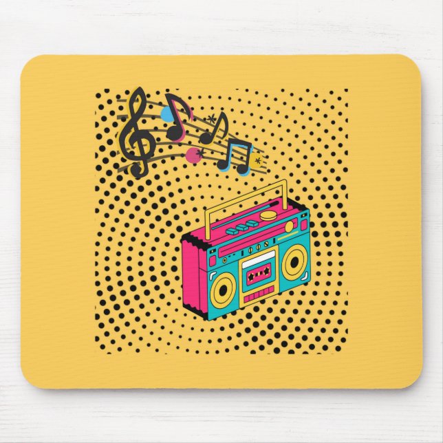 Alfombrilla De Ratón Buzón de audio retro. (Frente)
