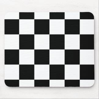 Alfombrilla De Ratón Buzón negro y blanco a cuadros
