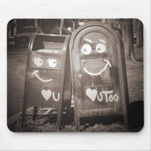 Alfombrilla De Ratón Buzones de correo de amor : te quiero