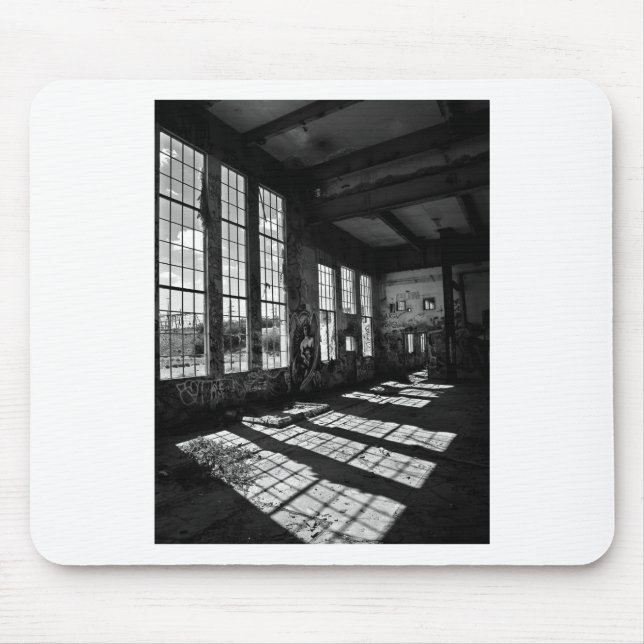 Alfombrilla De Ratón bw de la central eléctrica 8 (Frente)