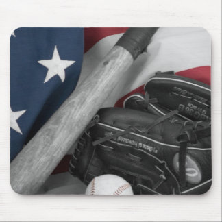 Alfombrilla De Ratón bwredblue del basebasll