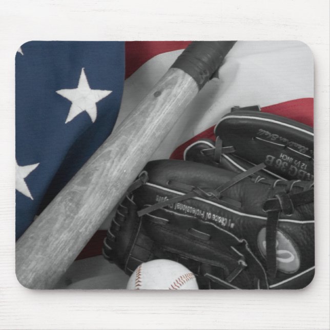 Alfombrilla De Ratón bwredblue del basebasll (Frente)
