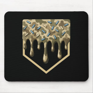 Alfombrilla De Ratón Bysebyll Drip Camo Home Plate Niños Deportes Cool
