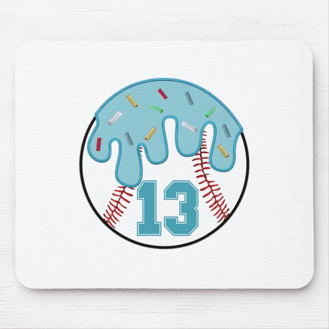 Alfombrilla De Ratón Bysebyll Dripping 13º cumpleaños Niños de 13 años  (Frente)