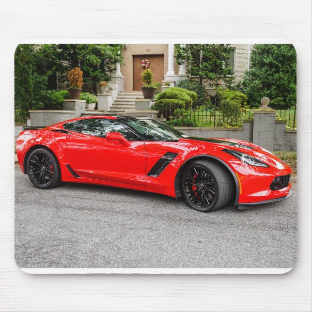 Alfombrilla De Ratón C7 rojo Chevrolet Corvette (Frente)