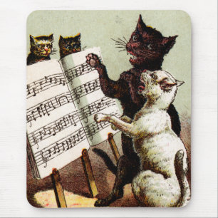 Alfombrilla De Ratón C. 19. Cantando gatos
