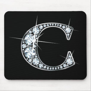 Alfombrilla De Ratón "C" Diamond Bling Mousepad