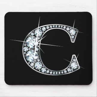 Alfombrilla De Ratón "C" Diamond Bling Mousepad