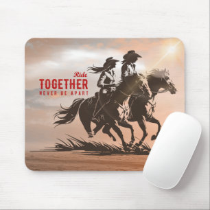 Alfombrilla De Ratón Cabalgando juntos- Una maravillosa vida Western